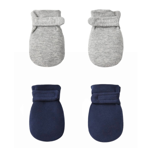Newborn Baby No Scratch Mittens Stay On, 100% Cotton Breathable, Adjustable Infant Gloves for Baby Boys Girls Mittens
