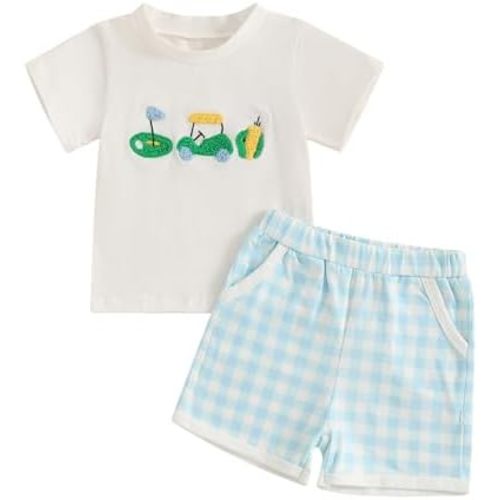 BemeyourBBs Toddler Baby Boy Summer Clothes Funny Letter T Shirt Elastic Waist Pockets Shorts Set 2 Piece Outfit