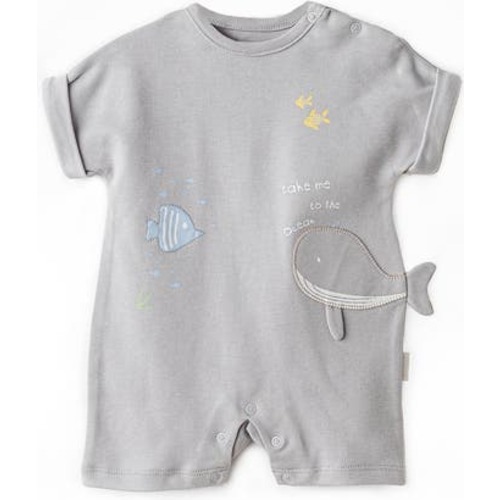 Happy Ocean Whale Romper, 6-9M