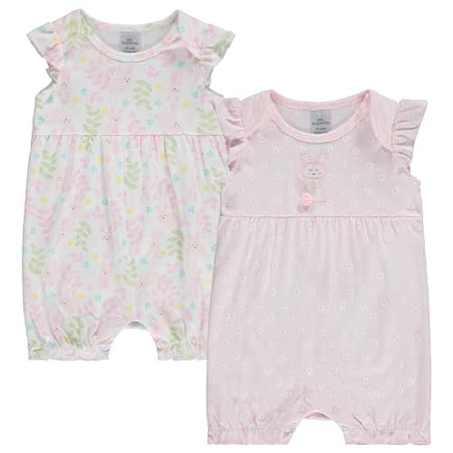 Cudlie 2-Pack Baby Girl Rompers – Soft Cotton, Everyday Comfort