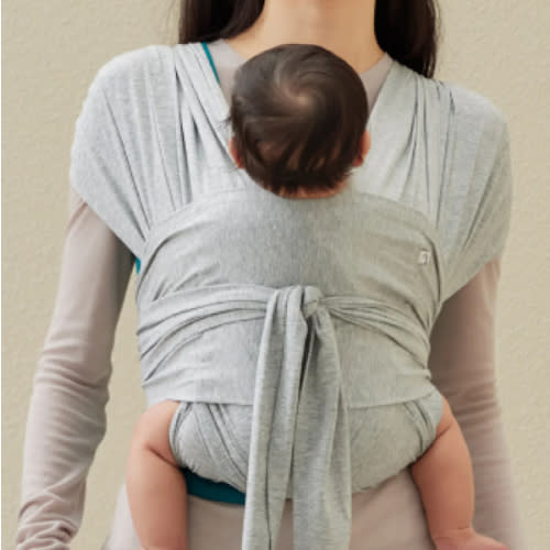 Konny Baby Wrap Carrier Flex SoftBreeze - Melange Grey, Xs-Xl