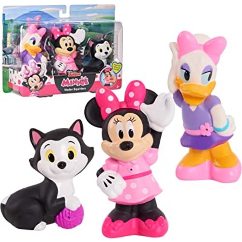 Disney Junior Minnie Mouse 3-Pack Bath Toys, Figures Include Minnie Mouse, Daisy Duck, and Figaro, Kids Toys for Ages 3 Up by Just Play