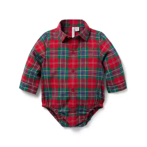 Newborn Bradbury Red Tartan The Tartan Baby Bodysuit by Janie and Jack
