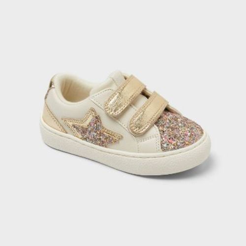 Toddler Sora Glitter Hook and Loop Closure Sneakers - Cat & Jack™ Cream 12T