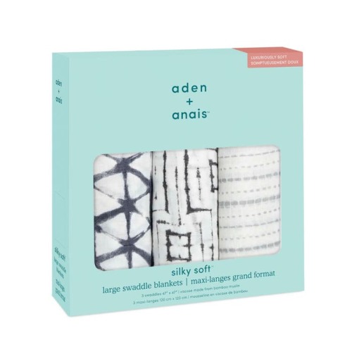 Pebble Shibori Silky Soft Swaddle 3pk | aden + anais