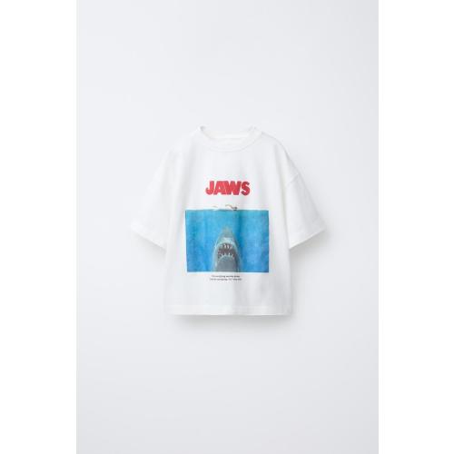 JAWS © 50TH ANNIVERSARY MOVIE T-SHIRT - White | ZARA United States