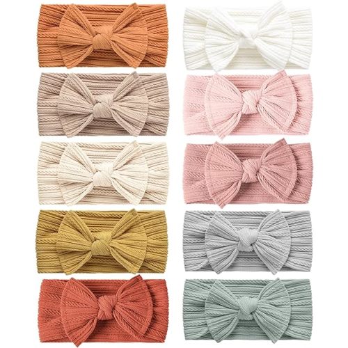 Niceye Baby Girls Headbands with Bows Handmade Hair Accessories Stretchy Hairbands for Newborn Infant Toddler