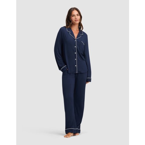 Women's Bamboo Stretch-Knit Long Sleeve Pajama Set | Cozy Earth