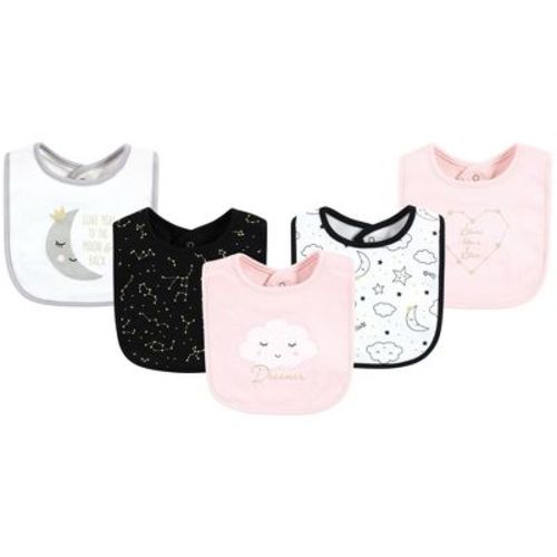 Hudson Baby Infant Girl Cotton Bibs, Dreamer, One Size