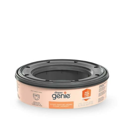 Diaper Genie Diaper Pail Round Refill, Clean Laundry Scent, 1 Pk, 240 Ct, Orange