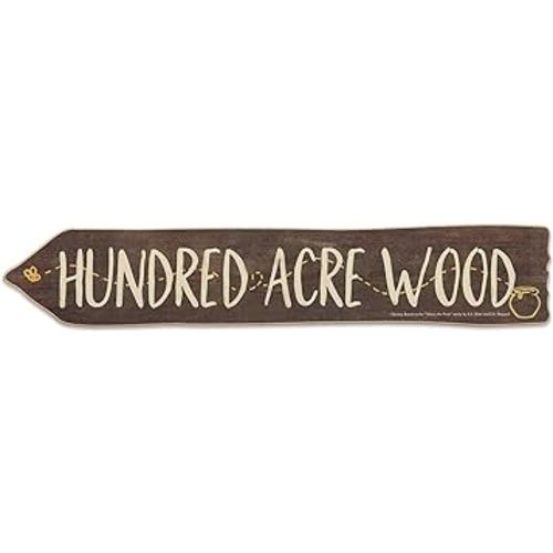 Open Road Brands Disney Winnie The Pooh Hundred Acre Wood Arrow Wall Decor - Cute Winnie The Pooh Decoration