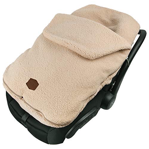 JJ Cole Bundle Me Winter Baby Car Seat Cover and Bunting Bag - Sherpa Lined Infant Car Seat and Baby Carrier Cover - Cozy Winter Baby Car Seat Covers - Original Shearling