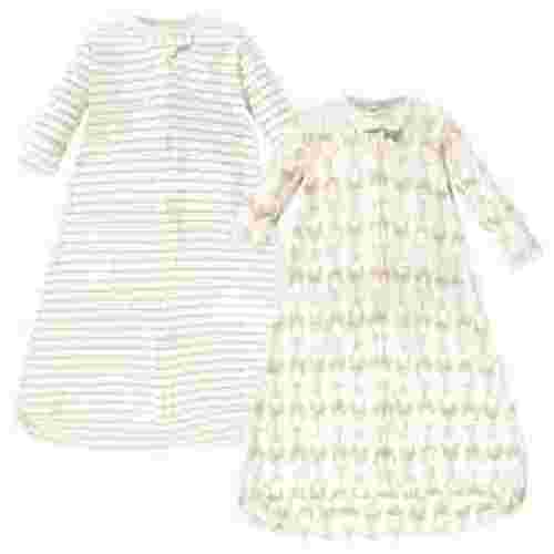 Hudson Baby Unisex Baby Cotton Long-Sleeve Wearable Sleeping Bag, Sack, Blanket, Neutral Giraffe, 3-9 Months