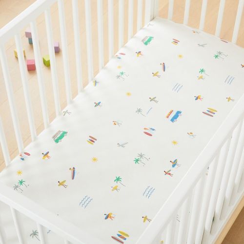 Surf Shack Crib Fitted Sheet