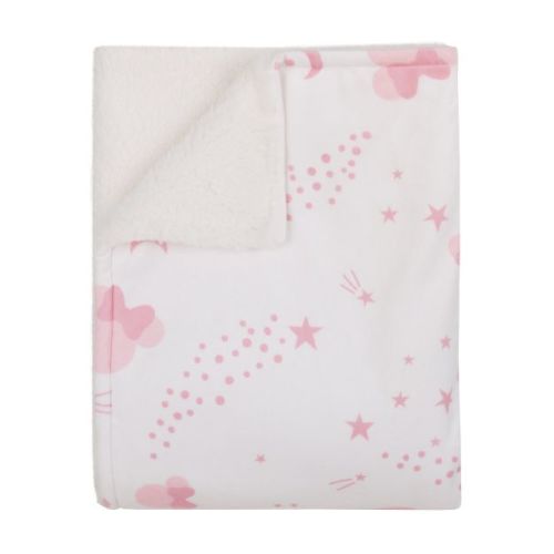 NoJo Disney Minnie Mouse Twinkle Twinkle Minnie Pink and White Super Soft Baby Blanket