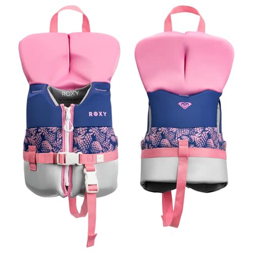 ROXY Life Vest for Youth/Kid/Infant, USCG and Transport Canada Approved PFD, Evoprene CGA Life Jacket for Boating Kayaking Pool Swimming Water Sports