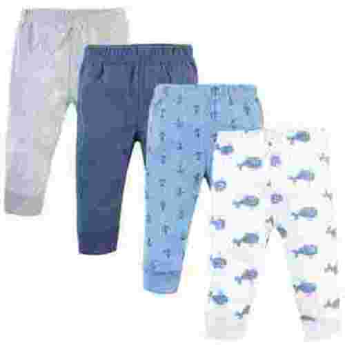 Hudson Baby Infant and Toddler Boy Cotton Pants 4pk, Blue Whales, 3-6 Months