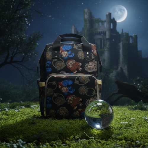 Labyrinth Worm Print Diaper Bag Backpack – Gothic Nappy Bag