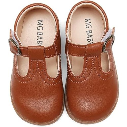 Amazon.com | DADAWEN Girl's Classic Mary Jane School Uniform Shoes Flat Dress Shoes White US Size 6 M Toddler | Flats