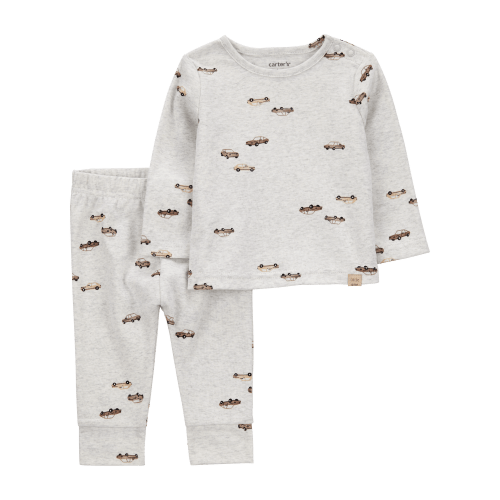 Baby 2-Piece Car Print Long-Sleeve Tee & Pant Set - Carter's | Carter's