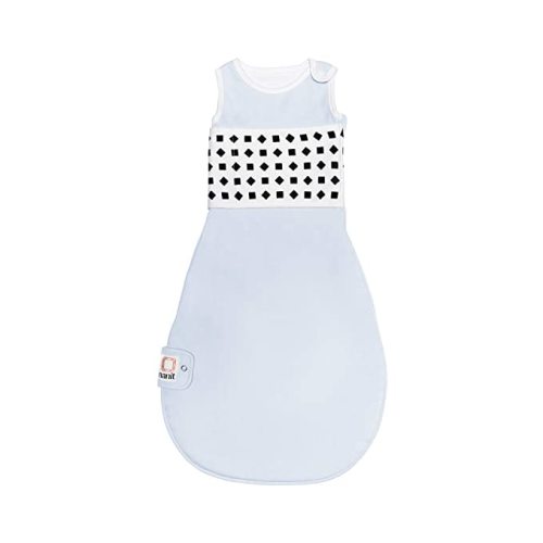 Nanit Breathing Wear Sleeping Bag – 100% Cotton Baby Sleep Sack - Works with Nanit Pro Baby Monitor to Track Breathing Motion Sensor-Free, Real-Time Alerts, Size Medium, 6-12 Months, Powder Blue