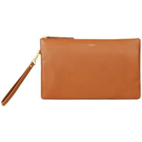 FAWN DESIGN The Changing Clutch, Diaper Clutch with Diaper Changing Mat, Zippered Premium Matte Faux Leather Compact Diaper Bag with Wipeable Changing Pad, 12x7.5 inches
