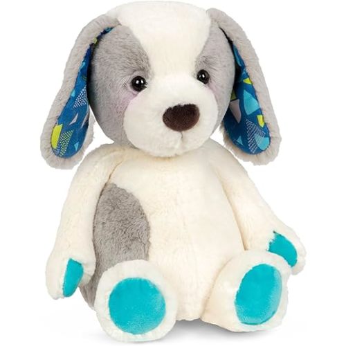 B. toys – 12-Inch Plush Dog – Huggable Dog Stuffed Animal Toy – Soft & Cuddly Plush Puppy – Washable – Newborns, Toddlers, Kids – Happy Hues – Candy Pup – 0+ Months