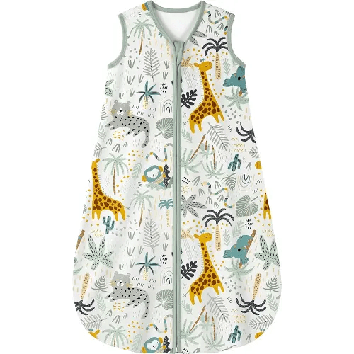 Yoofoss Baby Sleep Sack 0-6 Months 0.5 TOG Baby Wearable Blanket, 100% Cotton Infant Toddler Sleeping Sack 2-Way Zipper Lightweight Sleep Sack, Giraffe
