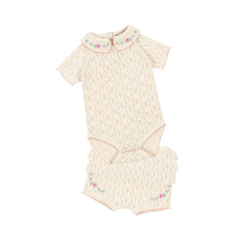 Rosier Knit Embroidered Baby Set
