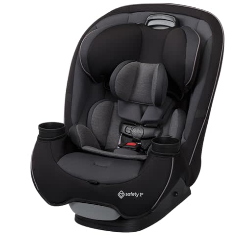 Safety 1st Grow and Go All-in-One Slim Convertible Car Seat, Rear Facing, 5-40 lbs, Forward Facing (30–65 lbs), High Back Booster Seat 40-100 pounds, Black Phantom