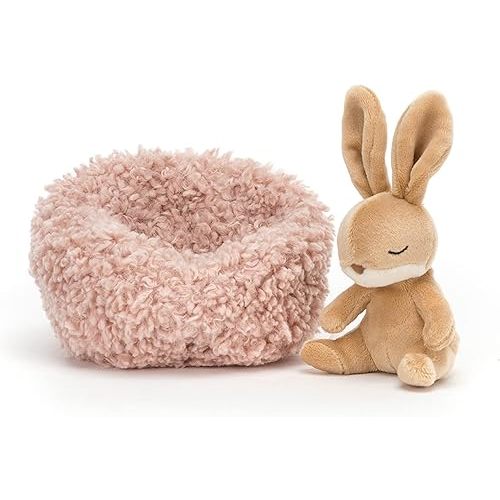 Jellycat Hibernating Bunny Stuffed Animal, 5 inches - Rabbit and Bunny Plush Toy - Classic Children's Gift