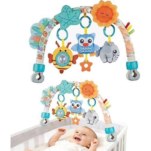 Pau1Hami1ton Baby Stroller Arch Toys, Car Seat Toys,Baby Gifts.S-19(Blue Owl)