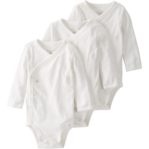 Carter's Little Planet Organic Cotton Wrap Bodysuits (3 Pack) - Cream, 6 M