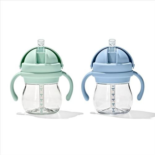 OXO Tot Transitions Straw Cup with Handles 6 oz. - Opal and Dusk - 2 Pack - Opal/Dusk