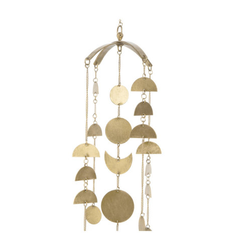 Birch Lane™ Gardenia Half Moon Metal Ceiling Hanging Decor, 36" L, Brass Finished, Nursery Décor "& Reviews" | Wayfair