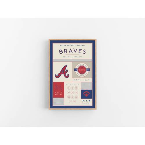 Atlanta Braves Stats Print | Wall Art | Vintage Poster | Braves Baseball