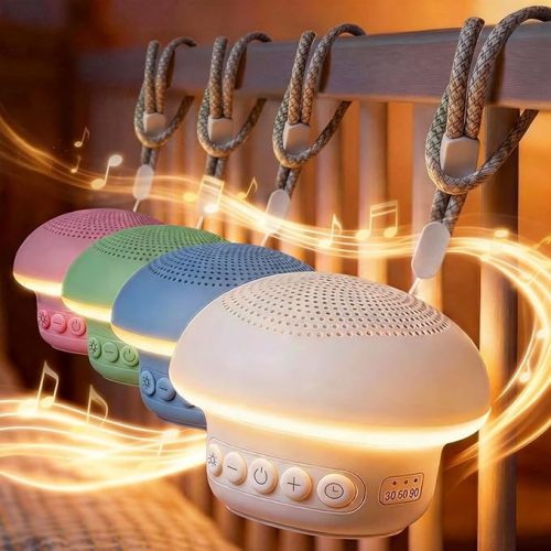 Portable White Noise Sound Machine for Baby Kids Adults, 20 Natural Soothing Sounds, 48H Battery Playback, 30 Volume Levels, 3 Timers, Memory Function & Soft Night Light for Sleep, Home, Travel, Mini