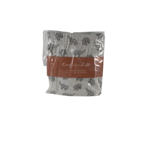 Tiny Kind Muslin Changing Pad Cover, Simple Elephant