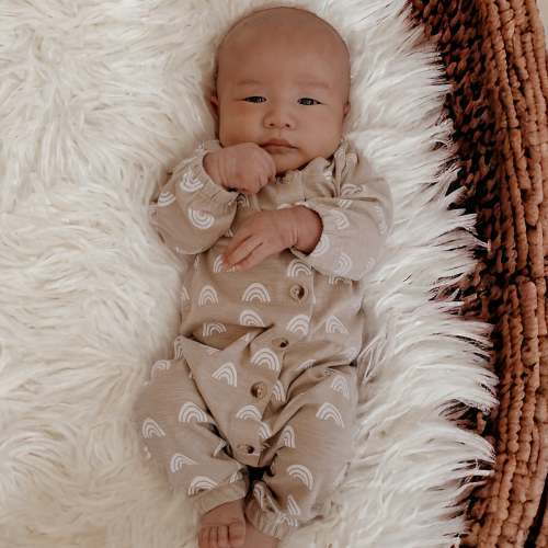 Rainbow / Organic Long Sleeve Bay Jumpsuit