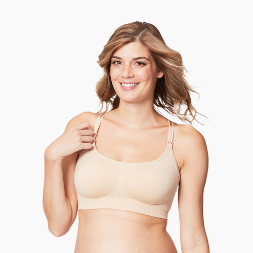 Cake Maternity Cotton Candy Seamless Sleep & Yoga Nursing Bra - Beige, XL