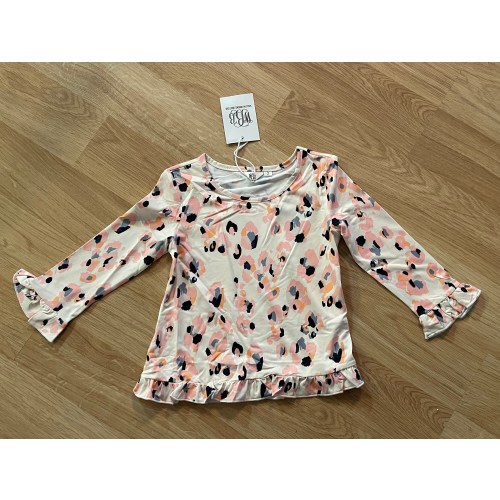 Girls long sleeve multi colored cheetah tunic