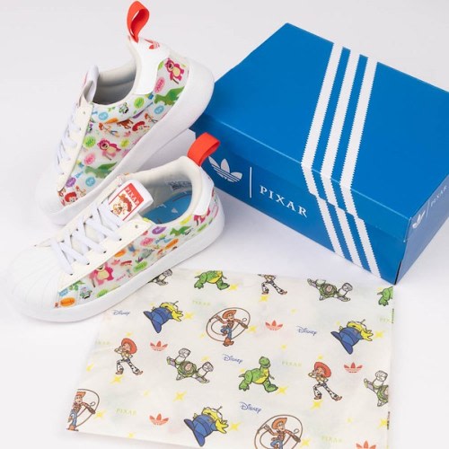 adidas Disney Pixar Toy Story adiFOM Superstar 360 Athletic Shoe - Little Kid - Off White / White