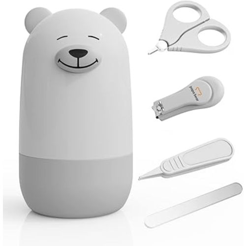 Baby Nail Clippers Set with Cute Case, Infant Fingernail and Toenail File Kit for Newborn Manicure and Pedicure, New Mom Grooming Gift