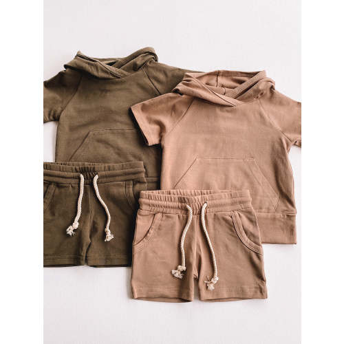 hooded short set