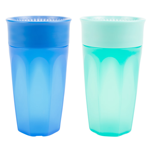 Dr. Brown’s Milestones Cheers 360 Training Cup for Toddlers & Babies, Leak-Free Sippy Cup, Blue & Aqua, 10 oz/300mL, 9m+