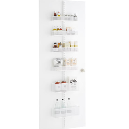 Elfa Mesh White 80" Over the Door Rack | The Container Store