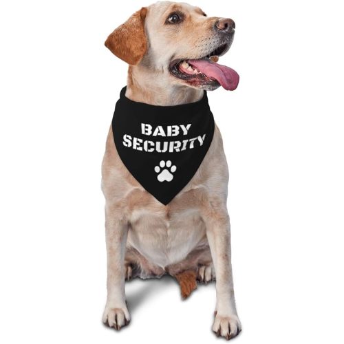 Baby Security in Training,Pregnancy Announcement,Gender Reveal Dog Bandana,Scarf Accessories Props Decorations,Gift for Dog Lover Party (Black)