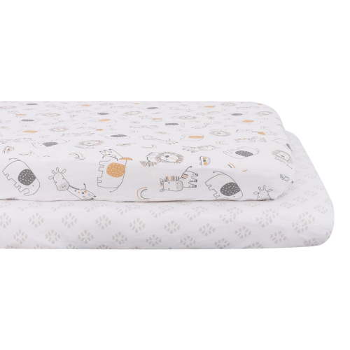 George Baby 2-Pack Jersey Mini Crib Sheets