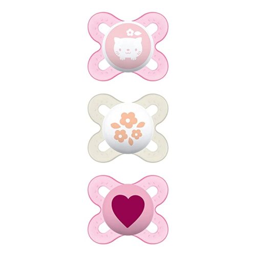 MAM Start Newborn Pacifiers Value Pack, Newborn Baby Girl Pacifiers, Best Pacifier for Breastfed Babies, 3 Count (Pack of 1)