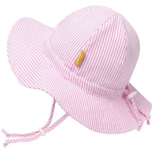 Baby Girl Sun Hat with UPF 50+ Outdoor Adjustable Toddler Beach Hat with Wide Brim Bucket Hats for Kids
